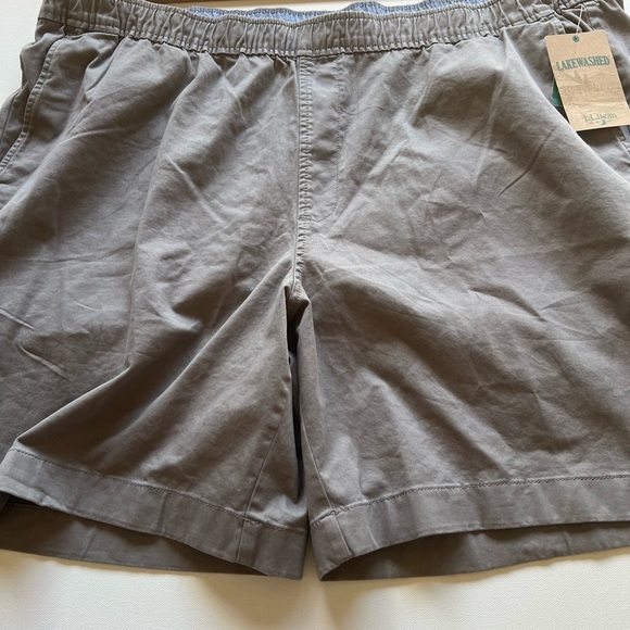 NWT Men's 3XL LL Bean Lakewashed Stretch Khaki Shorts Pull-On 8" Inseam (F1) - Picture 2 of 7